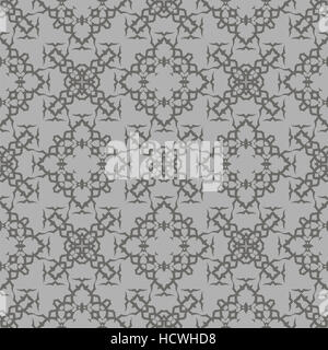 Ornement Motif de ligne gris transparent Banque D'Images