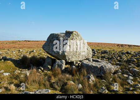 Arthur's Stone sur Cefn Bryn, Gower, dans le sud du Pays de Galles, Royaume-Uni Banque D'Images