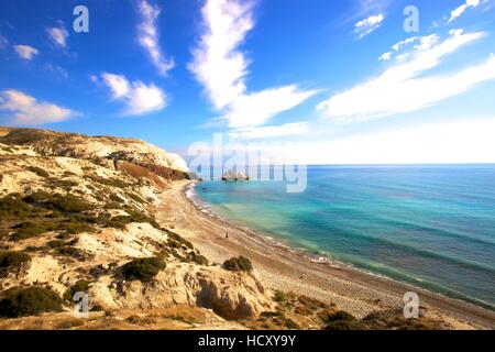 Rock sarrasine, Paphos, Chypre, Méditerranée orientale Banque D'Images