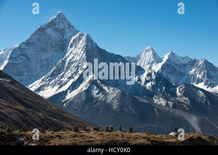 L'Ama Dablam, 6812m, dans la région de Khumbu (Népal, Everest) Banque D'Images