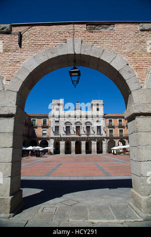 Plaza del Mercado Chico, Avila, l'UNESCO, Castille et Leon, Espagne Banque D'Images