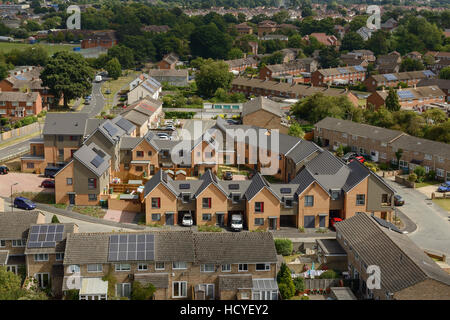 Nouvelle construction de logements sociaux à la périphérie de Southampton, UK Banque D'Images