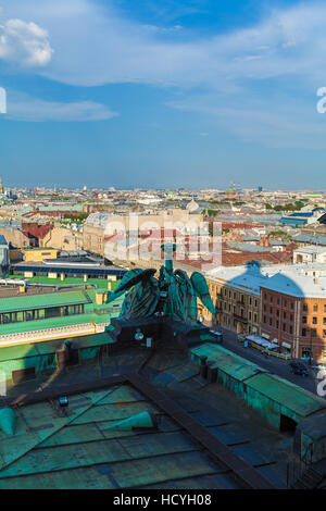 Vue aérienne de la cathédrale Isaac, Saint Petersburg, Russie Banque D'Images