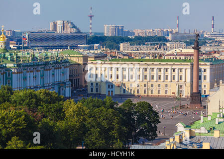 Vue aérienne de la cathédrale Isaac, Saint Petersburg, Russie Banque D'Images