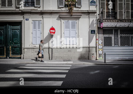 Ne pas entrer dans le signe de strees Paris Banque D'Images