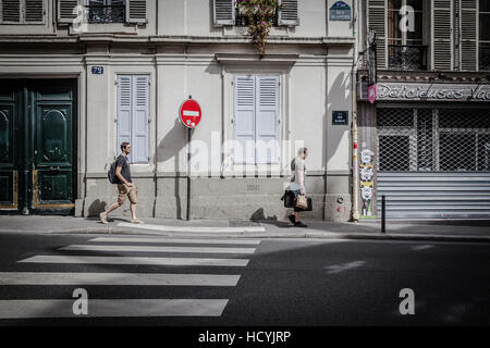 Ne pas entrer dans le signe de strees Paris Banque D'Images