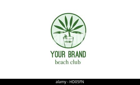 Beach club logo vector design Illustration de Vecteur