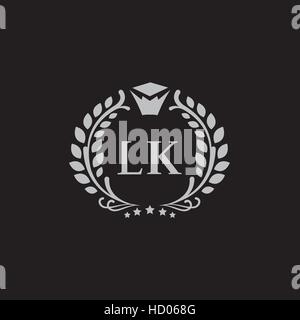 L et K lettres logo vector modèle. Logo monogramme initiales LK Illustration de Vecteur