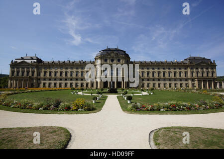 Résidence de Wurtzbourg, jardin avant, Würzburg, Basse Franconie, Bavière, Allemagne Banque D'Images