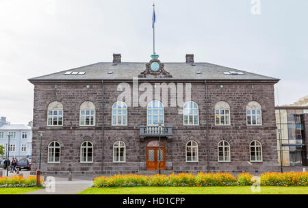 Le Parlement de Reykjavik, Islande. Banque D'Images