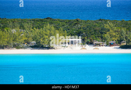 Belle vue sur les Bahamas, Half Moon Cay. Banque D'Images