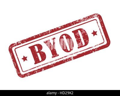 Stamp dans le byod rouge sur fond blanc Illustration de Vecteur