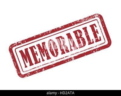 Stamp mémorable dans rouge sur fond blanc Illustration de Vecteur