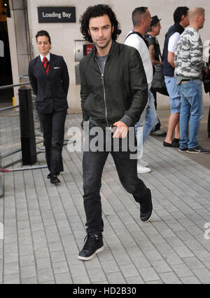 Aiden Turner au BBC Radio 1 En vedette : Aiden Turner Où : Londres, Royaume-Uni, 31 août 2016 Quand : Banque D'Images