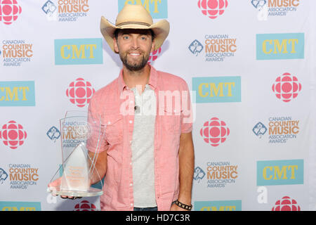 2016 Canadian Country Music Association Awards Show au John Labatt Centre - Salle de presse : Dean Brody Où : London, Canada Quand : 11 Oct 2016 Banque D'Images