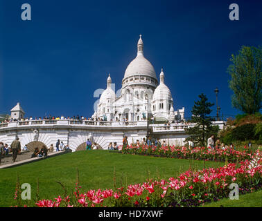 Sacré Coeur, Montmartre, Paris, France Banque D'Images