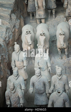 Musée de la terre cuite, mausolée du premier empereur Qin, Xian, Province du Shaanxi, Chine Banque D'Images