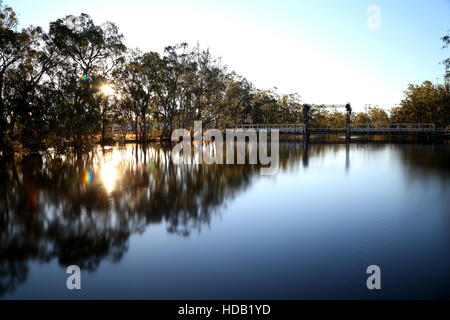 Murray River, avec redgums l'Australie Banque D'Images