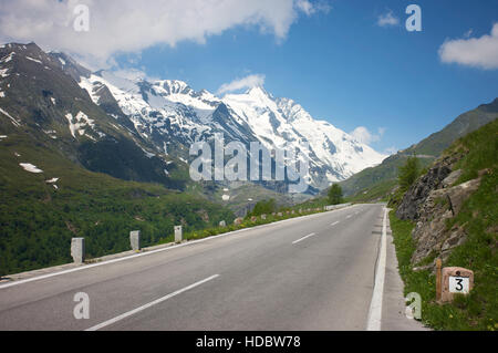 Mt Grossglockner, Haute route alpine du Grossglockner, le Parc National du Hohe Tauern, Salzburg, Autriche, Europe Banque D'Images