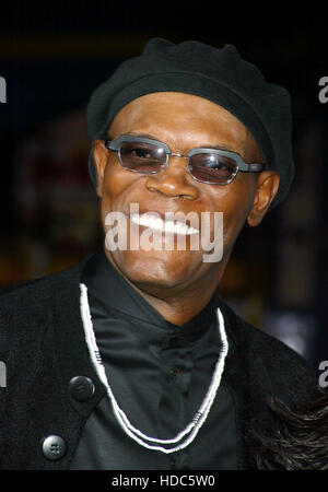 Fb07 20030917 HOLLYWOOD, États-unis : acteurs Samuel L. Jackson lors de la première du film 'The Fighting Temptations' à Hollywood, le jeudi, 17 Septembre, 2003. Le film a été produit par Paramount Pictures et stars Beyonce Knowles et Cuba Gooding Jr. Photo par Francis Specker Banque D'Images