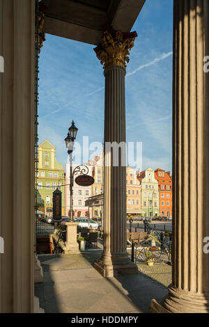 Carré de sel (Plac Solny) dans la vieille ville de Wroclaw, Pologne. Banque D'Images