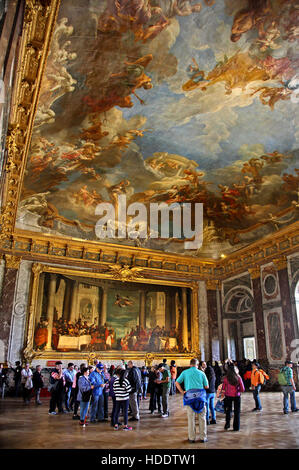 "L'apothéose d'Hercule" par François Lemoyne dans 'Hercules'' dans le château de Versailles. Banque D'Images