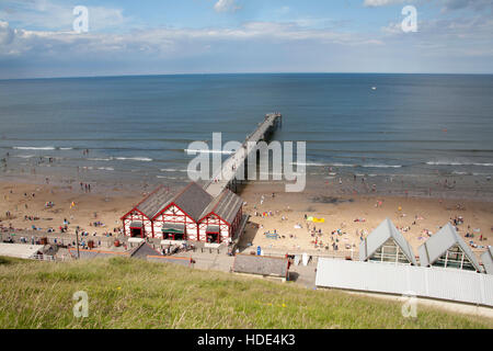 Sawai madhopur et Saltburn Pier Cleveland officiellement partie du Yorkshire du Nord en Angleterre Banque D'Images