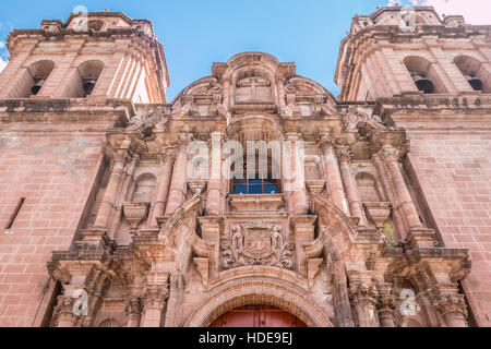 Templo de la Compania de Jesus church à Cusco Pérou Banque D'Images