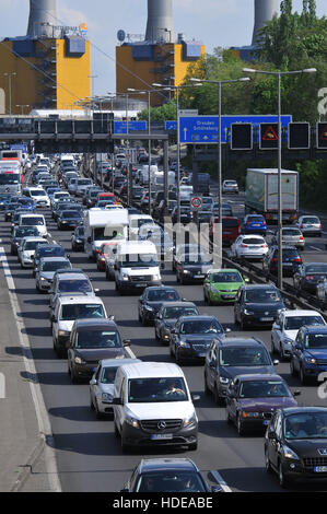 Stau, Stadtautobahn, Wilmersdorf, Berlin, Deutschland Banque D'Images