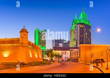 Mobile, Alabama, États-Unis centre-ville au Fort de Condé. Banque D'Images