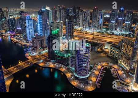 La marina de Dubaï aux Émirats arabes unis Banque D'Images