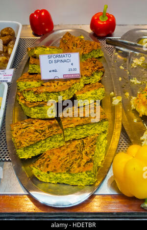 Sformato di spinaci, tarte aux épinards, Bologne, Emilie-Romagne, Italie Banque D'Images