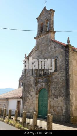 Église en pierre Tui, une ville de la province de Pontevedra, en Galice, Espagne. Banque D'Images