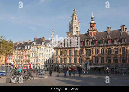 Place du Général de Gaulle, Lille, nord de la France. Banque D'Images