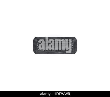 Chiffres alphabet noir cuir peau de soustraction moins chanter mark lettre. Le rendu 3d illustration Banque D'Images