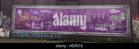 Panorama depuis Belfast International Peace Wall,Cupar way,l'Ouest de Belfast,NI,UK Banque D'Images