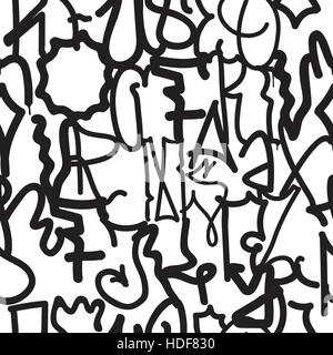 La texture de la mode dessin graffiti Illustration de Vecteur