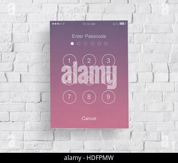 Entrez le code système de sécurité Concept Banque D'Images