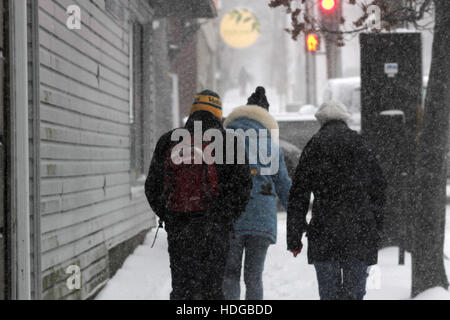 Halifax, Canada. Dec 12, 2016. Des vents violents et de fortes chutes de neige a frappé le centre-ville d'Halifax, N.-É., le 12 décembre 2016. Credit : Lee Brown/Alamy Live News Banque D'Images