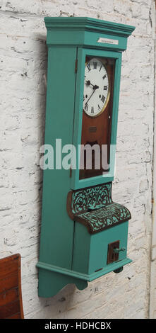 Horloge pointeuse fabriqués par l'enregistreur de temps nationales Co Ltd, Londres SE pic3 Banque D'Images