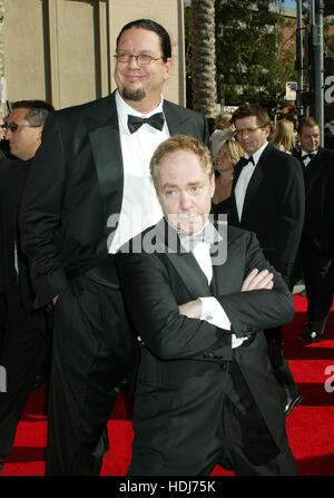 Penn et Teller en 2004 Primetime Creative Arts Emmy Awards au Shrine Auditorium le 12 septembre 2004 à Los Angeles, Californie. Crédit photo : Francis Specker Banque D'Images