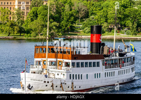 Vieux Ferry nommé en cours de Stockholm Stockholm Suède Banque D'Images