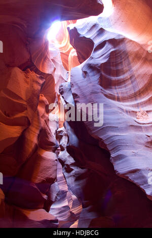 Une belle photo de l'Antilope Slot Canyons de l'Arizona, aux Etats-Unis. Banque D'Images