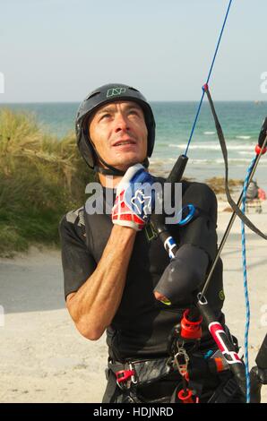 Chris Ballois, détenteur du record de vitesse à la voile handisport Banque D'Images