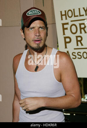 Musicien Chris Cornell d'Audiolave à Beverly Hills, CA le 11 août 2004 photo Credit: Francis Specker Banque D'Images