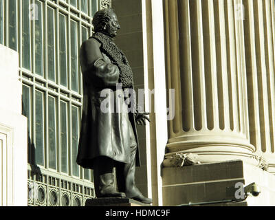 USA - New York City. Statue de Cornelius Vanderbilt à Grand Central Station Banque D'Images