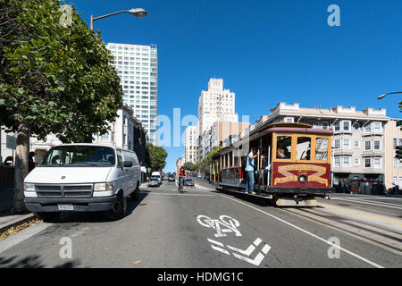 Cable Car à San Francisco, Californie, États-Unis d'Amérique, Amérique du Nord Banque D'Images