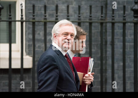 Londres, Royaume-Uni. 13 décembre 2016. David Davis, Secrétaire Brexit, feuilles 10 Downing Street Crédit : Ian Davidson/Alamy Live News Banque D'Images