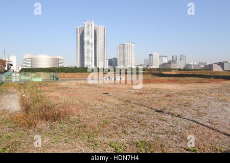 Une vue de l'emplacement proposé d'Ariake Arena pour les 2020 Jeux Olympiques et Paralympiques de Tokyo est vu à Tokyo, Japon, le 9 décembre 2016. © Hiroyuki Ozawa/AFLO/Alamy Live News Banque D'Images