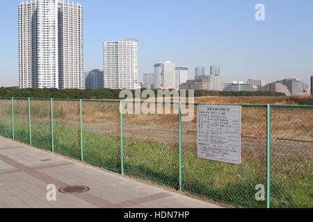 Une vue de l'emplacement proposé d'Ariake Arena pour les 2020 Jeux Olympiques et Paralympiques de Tokyo est vu à Tokyo, Japon, le 9 décembre 2016. © Hiroyuki Ozawa/AFLO/Alamy Live News Banque D'Images